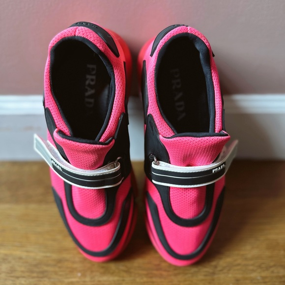 PRADA women’s Cloudbust neon pink Sneakers